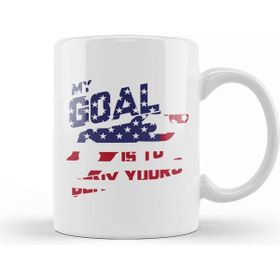 Baskı Dükkanı My Goal Is To Deny Yours Goalie Usa Flag Patriotic Kupa