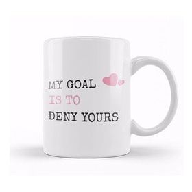 Baskı Dükkanı My Goal Is To Deny Yours Heart Defender Kupa