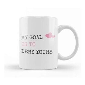 Baskı Dükkanı My Goal Is To Deny Yours Heart Defender Kupa