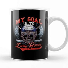 Baskı Dükkanı My Goal Is To Deny Yours Hockey Defender Kupa