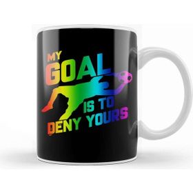 Baskı Dükkanı My Goal Is To Deny Yours Rainbow Soccer Goalie Kupa