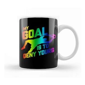 Baskı Dükkanı My Goal Is To Deny Yours Rainbow Soccer Goalie Kupa