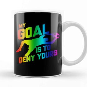 Baskı Dükkanı My Goal Is To Deny Yours Rainbow Soccer Goalie Kupa