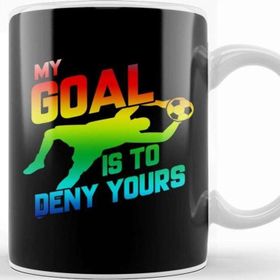 Baskı Dükkanı My Goal Is To Deny Yours Rainbow Soccer Goalie Kupa