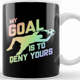 Baskı Dükkanı My Goal Is To Deny Yours Rainbow Soccer Goalie Kupa