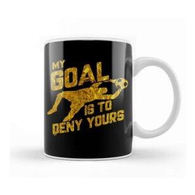 Baskı Dükkanı My Goal Is To Deny Yours Soccer Goalkeeper Gold Kupa