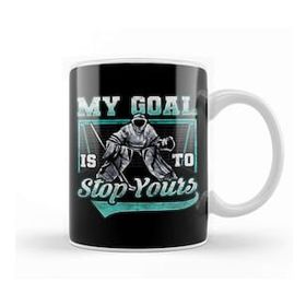 Baskı Dükkanı My Goal Is To Stop Yours Hockey Funny Hockey Defender Denying Goals Kupa