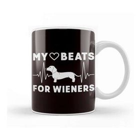 Baskı Dükkanı My Heart Beats For Wiener Sausage Dogs Dachshund Kupa