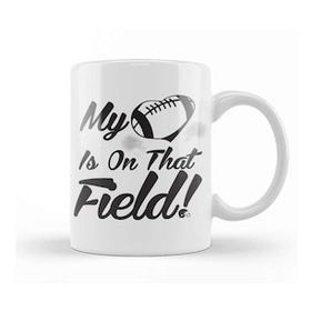 Baskı Dükkanı My Heart Is On That Field Football Cheerleader Kupa