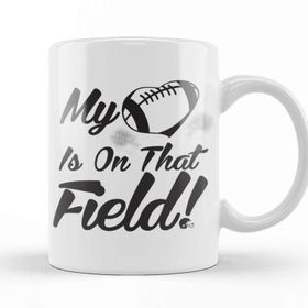 Baskı Dükkanı My Heart Is On That Field Football Cheerleader Kupa