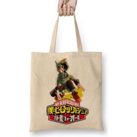Baskı Dükkanı My Hero Academia Beyaz Naruto Miyazaki One Piece Anime Bez Çanta