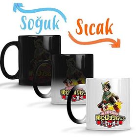 Baskı Dükkanı My Hero Academia Beyaz Naruto Miyazaki One Piece Anime Sihirli Porselen Kupa