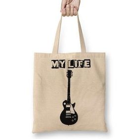 Baskı Dükkanı My Life Müzik Bez Çanta