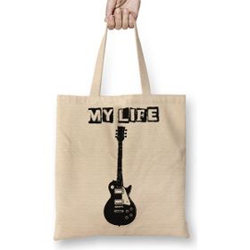 Baskı Dükkanı My Life Müzik Bez Çanta