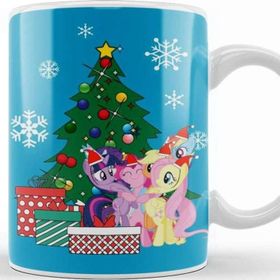 Baskı Dükkanı My Little Pony Around The Christmas Tree Kupa