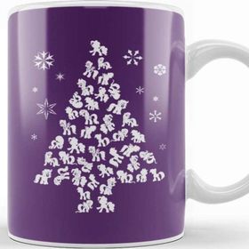 Baskı Dükkanı My Little Pony Christmas Tree Silhouette Kupa