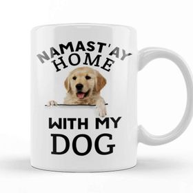 Baskı Dükkanı Namastay Home With My Dog Best Dog Dad Ever Köpek Kupa