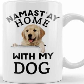 Baskı Dükkanı Namastay Home With My Dog Best Dog Dad Ever Köpek Kupa