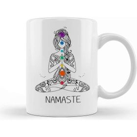 Baskı Dükkanı Namaste Meditated Buddha Om Yoga Buddhism Gift Kupa