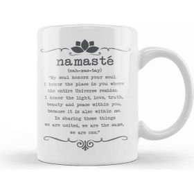 Baskı Dükkanı Namaste Yazı Meditasyon 01 Kupa