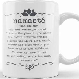 Baskı Dükkanı Namaste Yazı Meditasyon 01 Kupa
