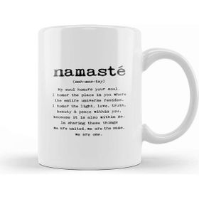 Baskı Dükkanı Namaste Yazı Meditasyon 02 Kupa