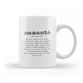 Baskı Dükkanı Namaste Yazı Meditasyon 02 Kupa
