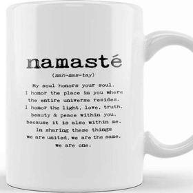 Baskı Dükkanı Namaste Yazı Meditasyon 02 Kupa