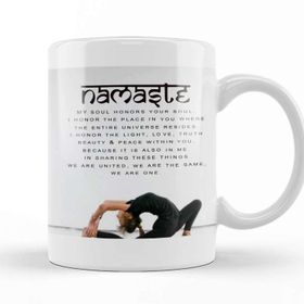 Baskı Dükkanı Namaste Yazı Meditasyon Kupa