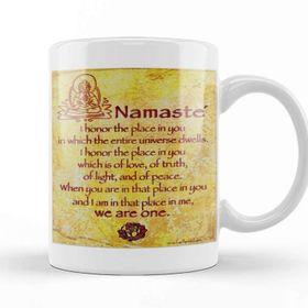 Baskı Dükkanı Namaste Yazı Meditasyon Kupa