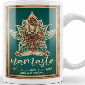 Baskı Dükkanı Namaste Yazı Meditasyon Kupa