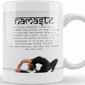 Baskı Dükkanı Namaste Yazı Meditasyon Kupa