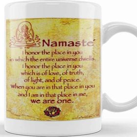 Baskı Dükkanı Namaste Yazı Meditasyon Kupa