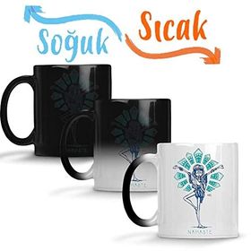 Baskı Dükkanı Namaste Yoga 01 Sihirli Porselen Kupa