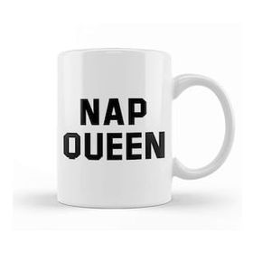 Baskı Dükkanı Nap Queen Black Text Kupa