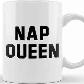 Baskı Dükkanı Nap Queen Black Text Kupa
