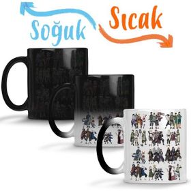 Baskı Dükkanı Naruto Equipe Sihirli Porselen Kupa