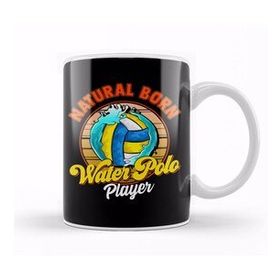 Baskı Dükkanı Natural Born Water Polo Player Waterpolo Athlete Kupa
