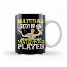 Baskı Dükkanı Natural Born Water Polo Player Waterpolo Athlete Kupa