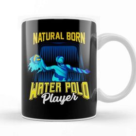 Baskı Dükkanı Natural Born Water Polo Player Waterpolo Athlete Kupa