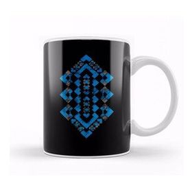 Baskı Dükkanı Navajo Geometric Tribal Pattern Earth Toned Tribal Kupa