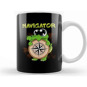 Baskı Dükkanı Navigator Gator Pun Cute Funny Navigator Pun Alligator Compass Kupa