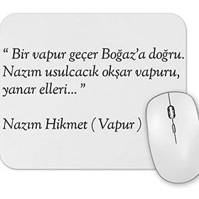 Baskı Dükkanı Nazım Hikmet Vapur Şiiri Mouse Pad