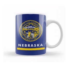 Baskı Dükkanı Nebraska State Flag Kupa