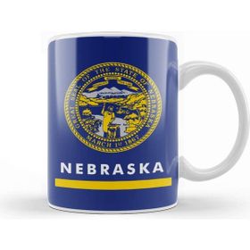 Baskı Dükkanı Nebraska State Flag Kupa