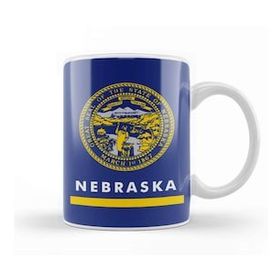 Baskı Dükkanı Nebraska State Flag Kupa