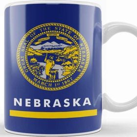 Baskı Dükkanı Nebraska State Flag Kupa
