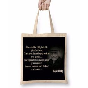 Baskı Dükkanı Neşet Ertaş Söz 05 Bez Çanta