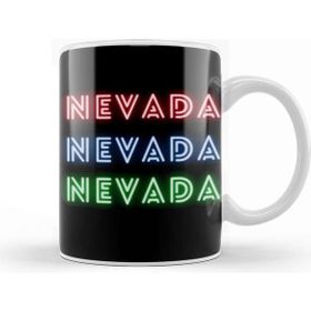 Baskı Dükkanı Nevada State Flag Gift Vintage Retro Rainbow Style Kupa