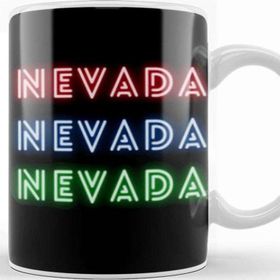 Baskı Dükkanı Nevada State Flag Gift Vintage Retro Rainbow Style Kupa